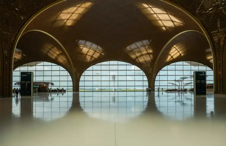 Techo International Airport departure hall